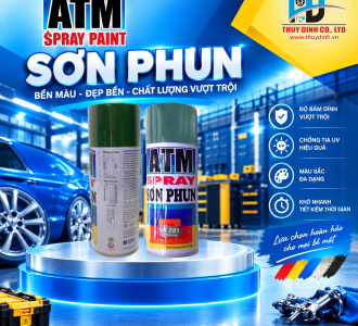 Sơn xịt   ATM A281 Machine Green (màu xanh rêu / xanh máy hay xanh bả đậu) - ATM