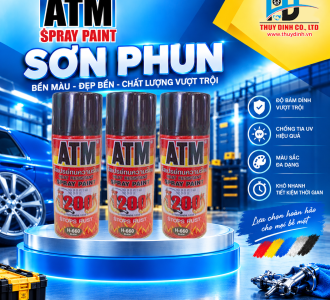 Sơn xịt chịu nhiệt ATM H660 Black (Đen / Đen Mờ) - ATM