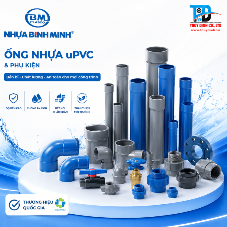 Ống nhựa uPVC D114x3.1mm PN6 - BÌNH MINH