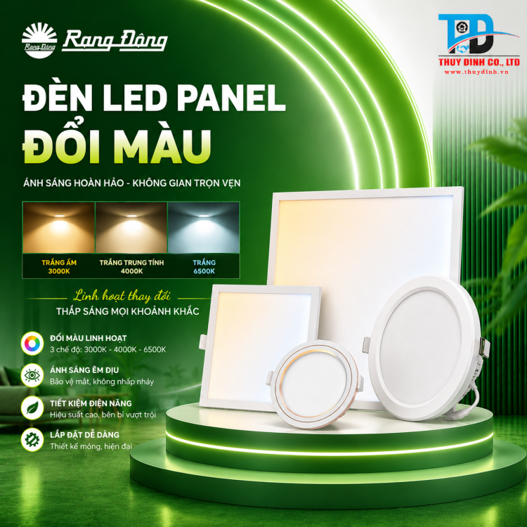 Đèn Led Panel tròn 7W - PT05  90/7W - RẠNG ĐÔNG