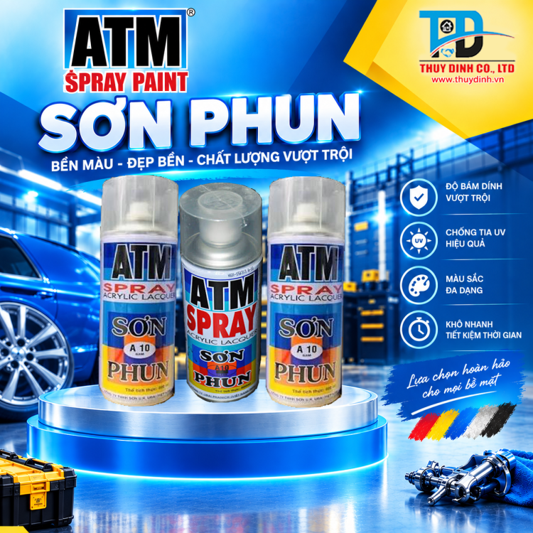 Sơn xịt ATM A10 Clear (màu bóng trong suốt) - ATM