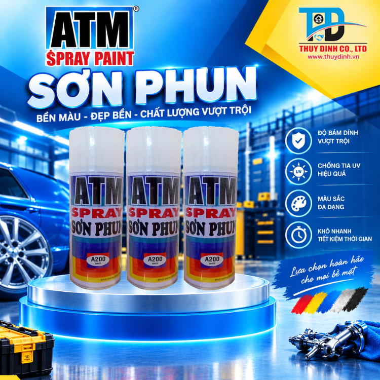 Sơn xịt ATM A200 White (màu trắng) - ATM