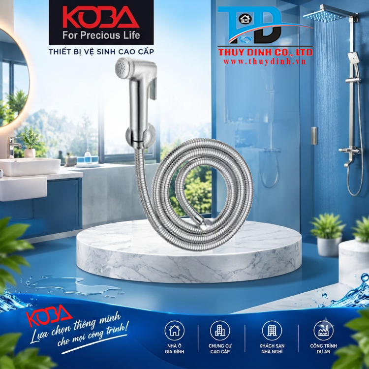 Bộ vòi xịt vệ sinh dương xi - KOBA