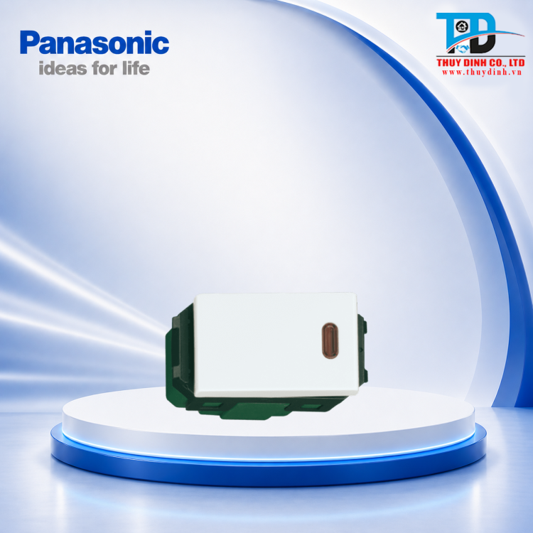 Công tắc B, 1 chiều, có đèn báo khi ON, 6A 250VAC - WEG5141SW - PANASONIC