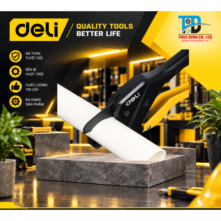 Dao (Kéo) Cắt Ống Nhựa - EDL2502 - DELI