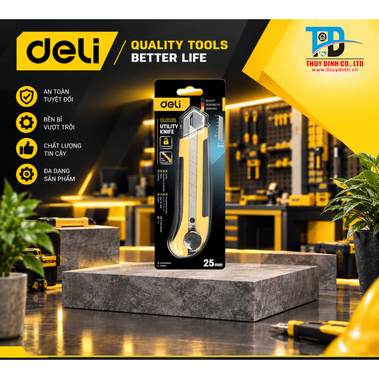 Dao rọc giấy hạng nặng - EDL0035 - DELI