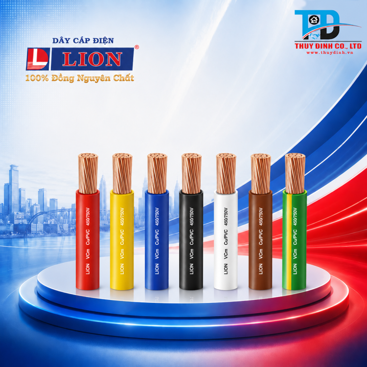 Dây điện đơn mềm 10mm2 - VCm-10 - 0.6/1kV - LION