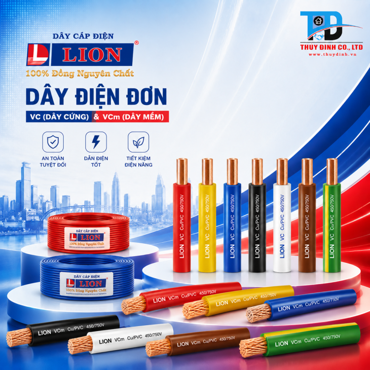 Dây điện đơn mềm 14mm2 - VCm-14 - 600V - LION