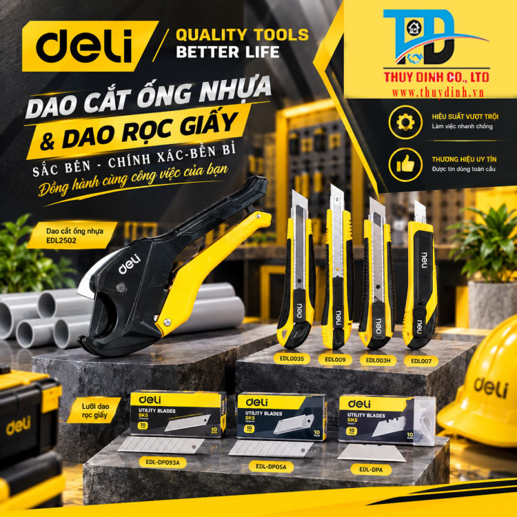 Dao (Kéo) Cắt Ống Nhựa - EDL2502 - DELI