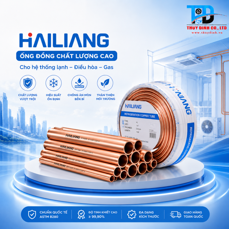 Ống Đồng Điều Hòa D6.35x0.81 (Bành Cắt Mét) - HAILIANG