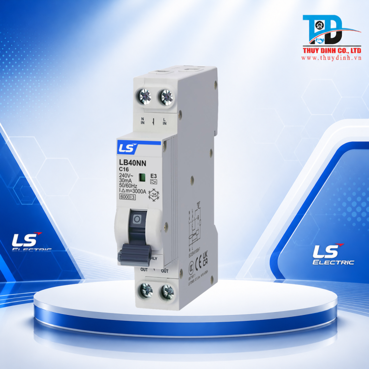 RCBO chống ròLB40NN 1P+N 20A 30mA 6kA - LS