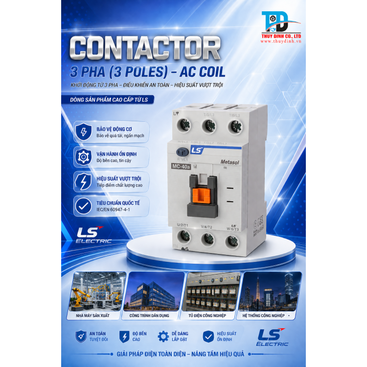 Khởi động từ 3 pha MC-9b 9A (1a1b) - LS