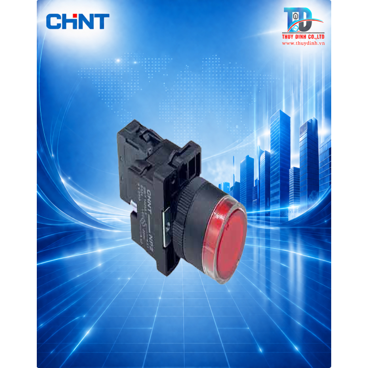 Nút nhấn có đèn (Đỏ) - NP2-EW3462 (230V) - CHINT