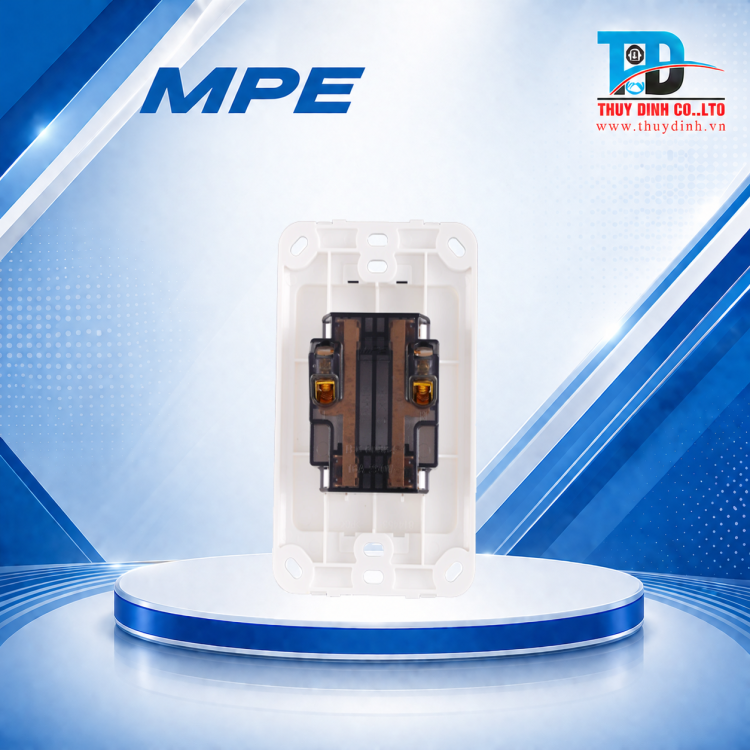 Ổ cắm đôi 2 chấu đế liền 16A - A20US2N - MPE