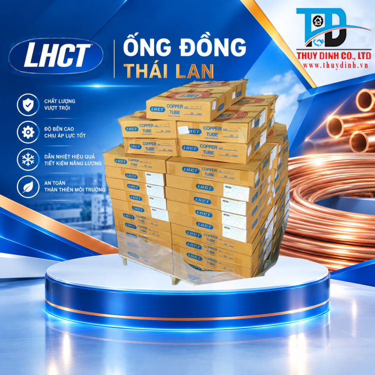 Ống Đồng Máy Lạnh D6.35x0.65 (Cuộn 15m) - LHCT (THÁI LAN)