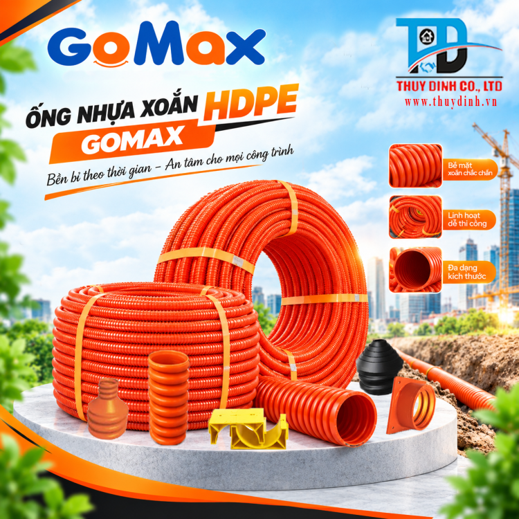 Ống Nhựa Gân Xoắn HDPE - D90/70  - GOMAX
