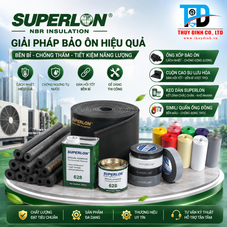 Cuộn cao su lưu hóa keo 38mm TK x 1.22m x 9.14m  - SUPERLON