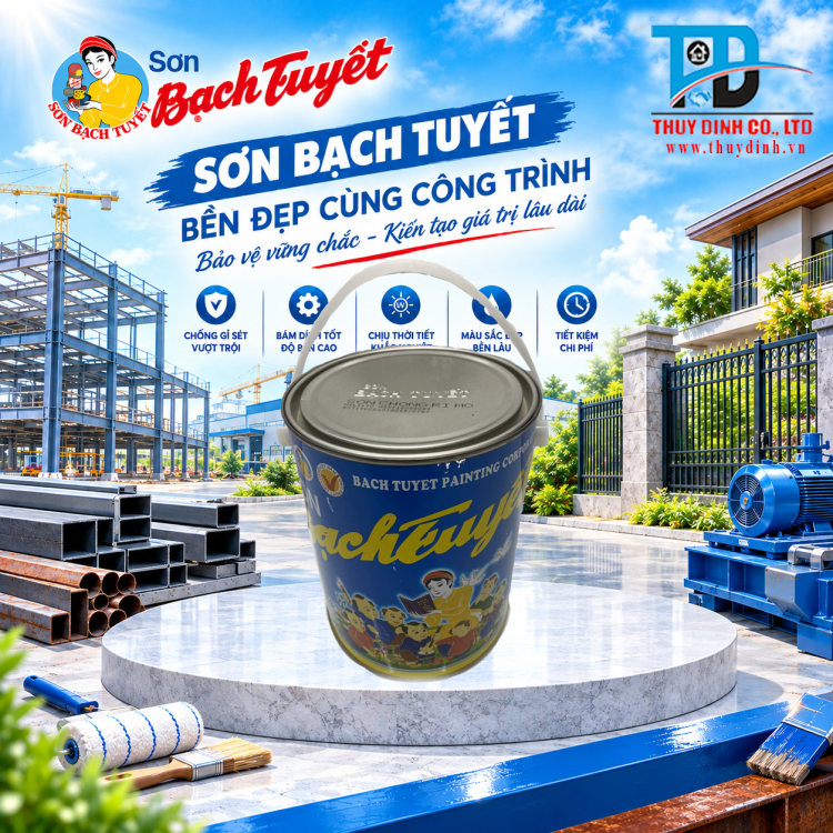 Sơn Chống Rỉ, Chống Sét (Bóng) - Bình 3Kg - SƠN BẠCH TUYẾT