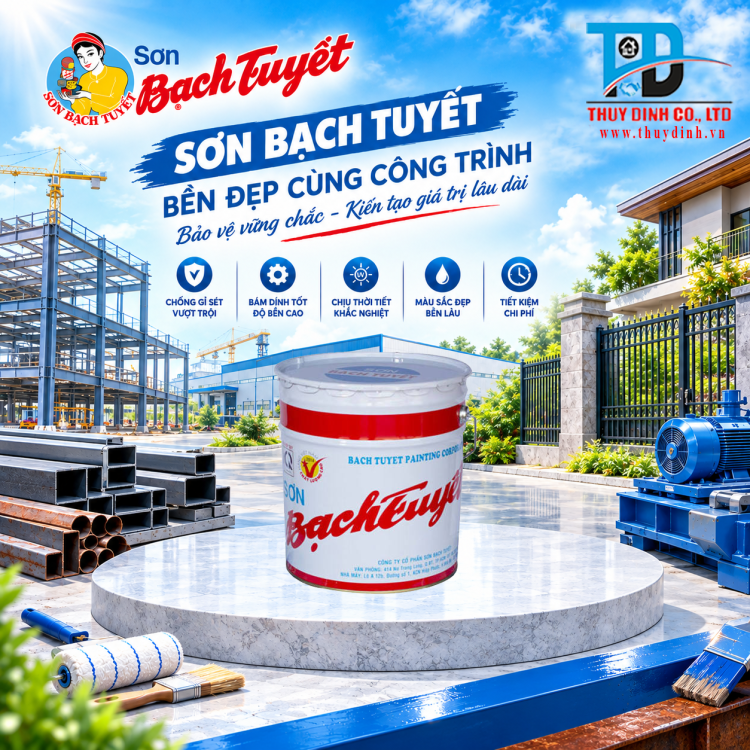 Sơn Chống Rỉ, Chống Sét (Mờ) - Thùng 16Kg - SƠN BẠCH TUYẾT