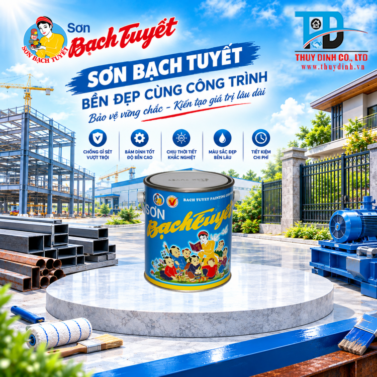 Sơn Chống Rỉ, Chống Sét (Bóng) - Hộp 0,8Kg - SƠN BẠCH TUYẾT