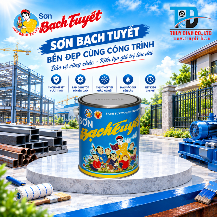 Sơn Chống Rỉ, Chống Sét (Mờ) - Bình 3Kg - SƠN BẠCH TUYẾT