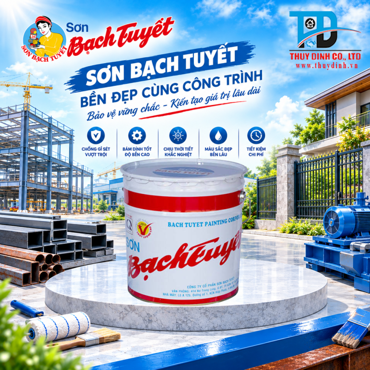 Sơn Lót Xám - Thùng 16Kg - SƠN BẠCH TUYẾT