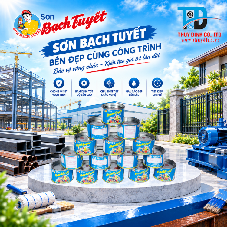 Sơn Dầu ALKYD (Trắng Mờ) - Hộp 0,2Kg - SƠN BẠCH TUYẾT