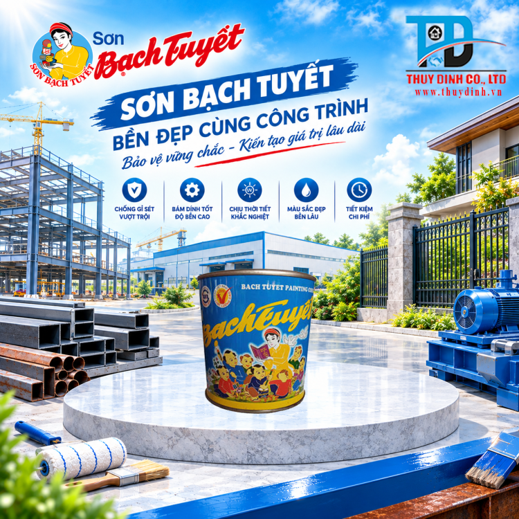 Sơn Dầu ALKYD (Trắng Mờ) - Hộp 0,8Kg - SƠN BẠCH TUYẾT