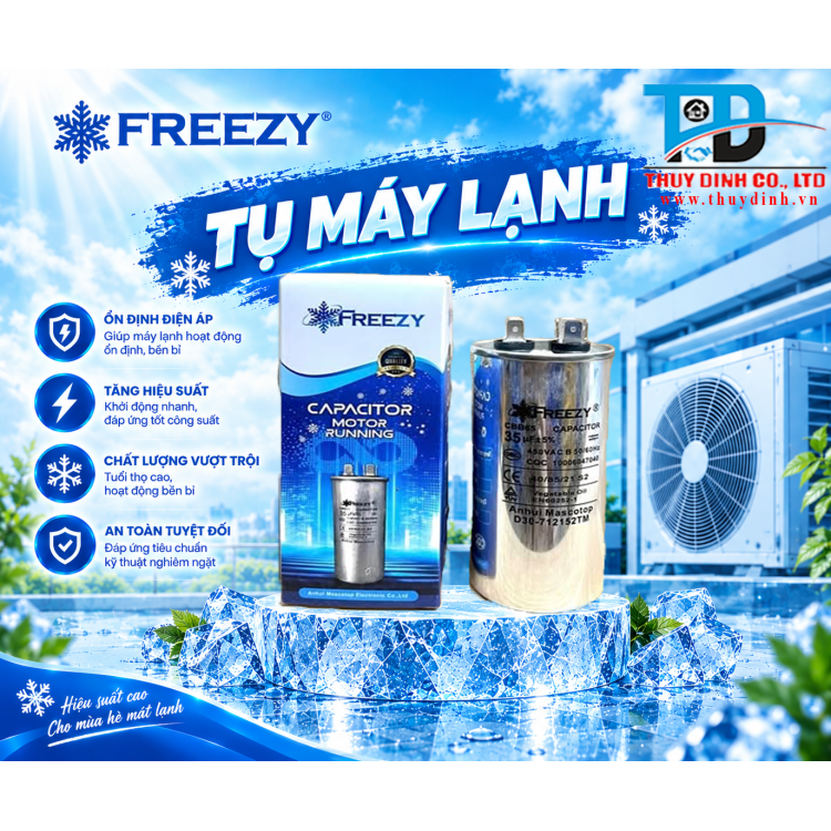 Tụ Điều Hoà/Máy Lạnh 2 chân 35uF - FREEZY