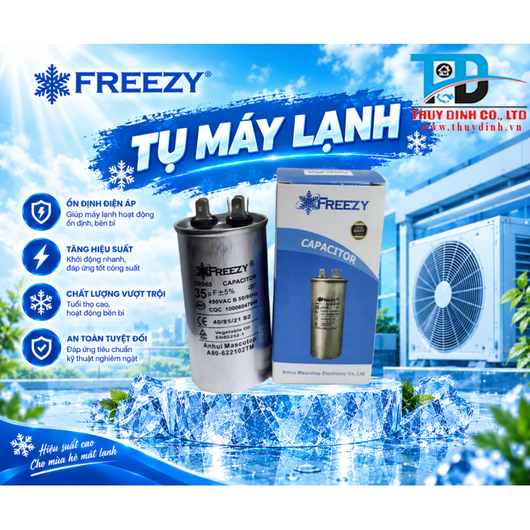 Tụ Điều Hoà/Máy Lạnh 2 chân 35uF - FREEZY