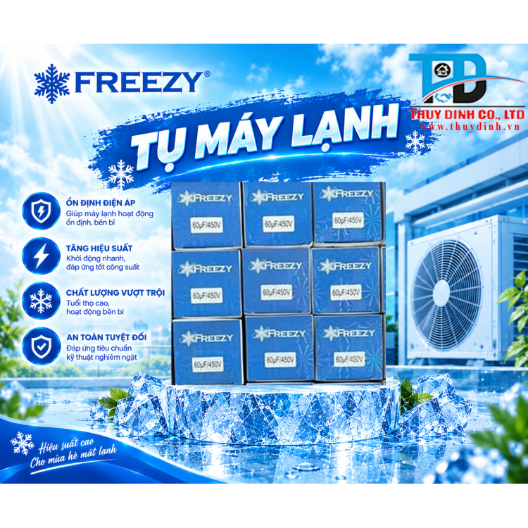 Tụ Điều Hoà/Máy Lạnh 2 chân 60uF - FREEZY